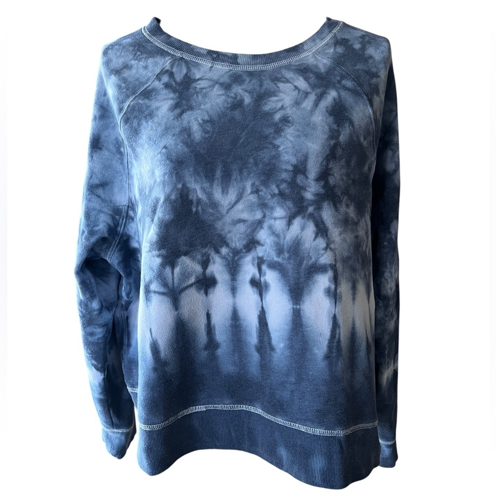 JoyLab Blue Tie-Dye Pullover Sweatshirt